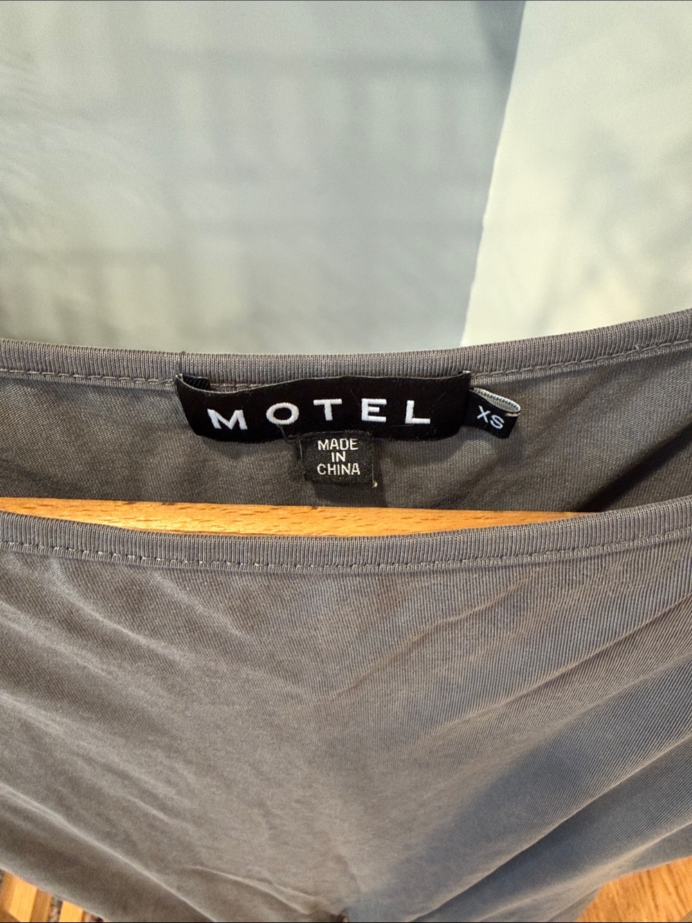 Motel Rocks Slate Gray Ruffle-Hem Tank Top - Picture 3 of 4